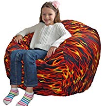 Ahh Products Red Anti-Pill Fleece Washable Large Bean Bag Chair 